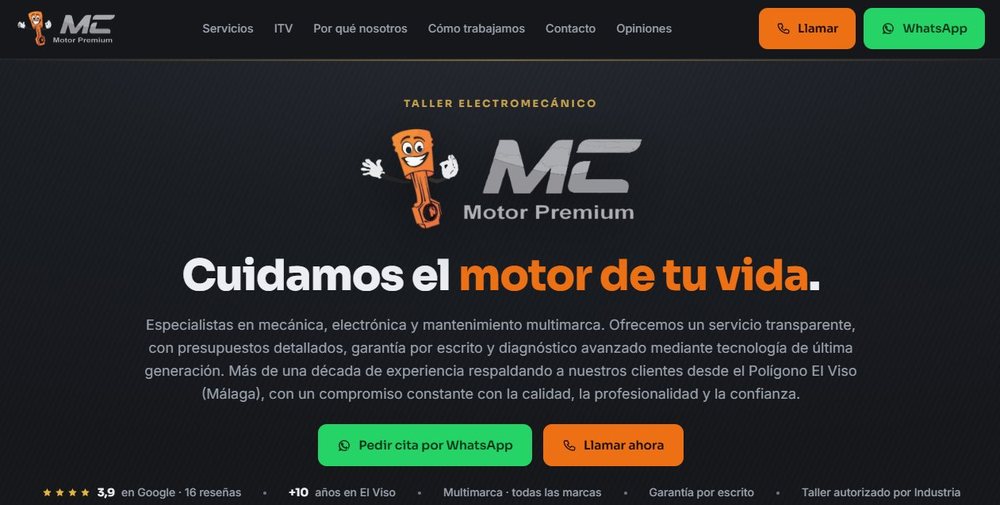 MC Motor Premium — taller electromecánico en Málaga