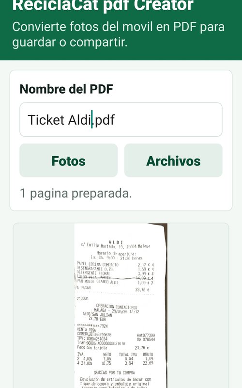 ReciclaCAT PDF Creator